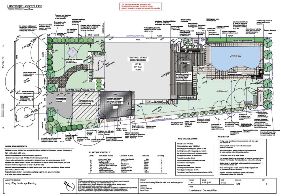 Landscape design plan